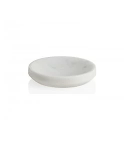 Porte Savon Rond En Marbre Blanc