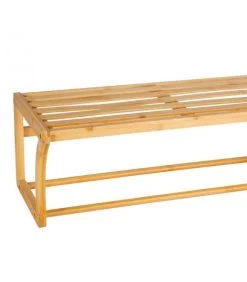 Porte-serviette Mural Bambou Avec étagère - 60x25.5x20.5cm -Produits Menagers Boutique porte serviette mural bambou avec etagere 60x255x205cm 2