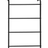 Porte-Serviettes De Porte En Métal Noir 4 Barres -Produits Menagers Boutique porte serviettes de porte en metal noir 4 barres