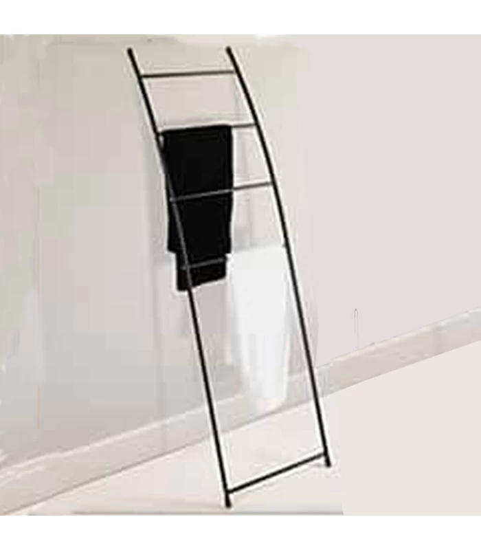 Porte Serviettes échelle Métal Noir 44x10.5x150cm 4 Porte Serviettes échelle Métal Noir 44x10.5x150cm – Image 2