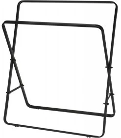 Porte-Serviettes Sur Pied En Métal Noir 2 Bras