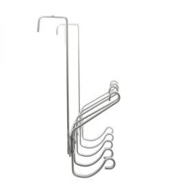 Portemanteau De Porte En Métal Chromé 5 Crochets -Produits Menagers Boutique portemanteau de porte en metal chrome 5 crochets 2