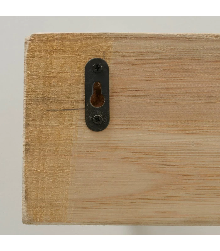 Portemanteau Mural à 5 Accroches En Bois De Chêne Et Métal Blanc 6 Portemanteau Mural à 5 Accroches En Bois De Chêne Et Métal Blanc – Image 4