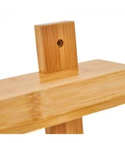 Portemanteau Mural Bambou 5 Crochets Avec étagère - 74x12x18cm -Produits Menagers Boutique portemanteau mural bambou 5 crochets avec etagere 74x12x18cm 2