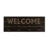 Portemanteau Mural Bois Noir 4 Accroches Welcome -Produits Menagers Boutique portemanteau mural bois noir 4 accroches welcome