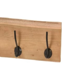 Portemanteau Mural En Teck 4 Crochets 50x6x13cm -Produits Menagers Boutique portemanteau mural en teck 4 crochets 50x14x16cm 2