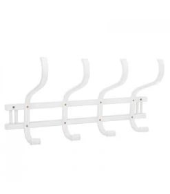 Portemanteau Mural Rétro En Bois Blanc