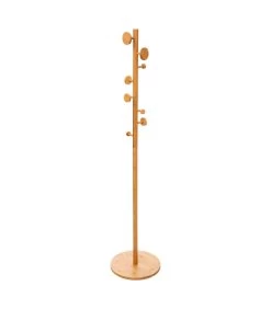 Portemanteau Sur Pied Bambou - 38x38x175cm