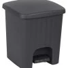 Poubelle De Salle De Bain à Pédale En Plastique Gris Anthracite - 5L -Produits Menagers Boutique poubelle de salle de bain a pedale en plastique gris anthracite 5l