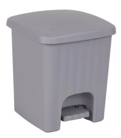Poubelle De Salle De Bain à Pédale En Plastique Gris Clair - 5L