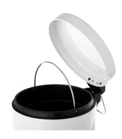 Poubelle De Salle De Bain Ronde à Pédale En Métal Blanc 5L 7 Poubelle De Salle De Bain Ronde à Pédale En Métal Blanc 5L -Produits Menagers Boutique poubelle de salle de bain ronde a pedale en metal blanc 5l 2