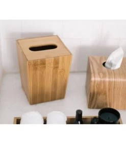 Poubelle Salle De Bain De Table En Bambou -Produits Menagers Boutique poubelle de table en inox couvercle a bascule 15l 2