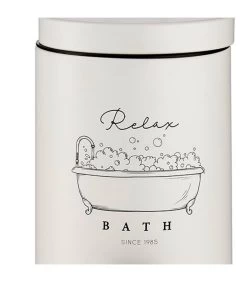 Poubelle Ronde à Pédale En Métal Blanc Relax - 3L -Produits Menagers Boutique poubelle ronde a pedale en metal blanc relax 3l 2
