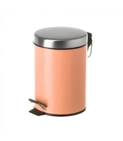 Poubelle Ronde à Pédale En Métal Orange - 3L