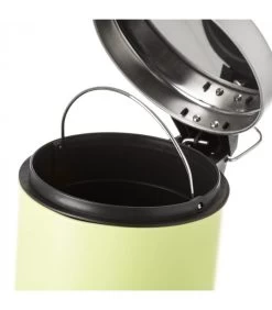 Poubelle Ronde à Pédale En Métal Vert - 3L -Produits Menagers Boutique poubelle ronde a pedale en metal vert 3l 2