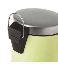 Poubelle Ronde à Pédale En Métal Vert - 3L -Produits Menagers Boutique poubelle ronde a pedale en metal vert 3l 3