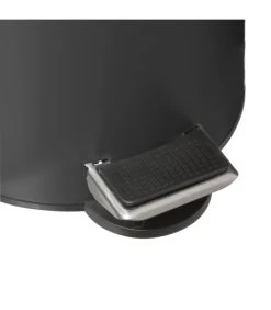 Poubelle Salle De Bain Métal Gris Couvercle Bambou - 3L -Produits Menagers Boutique poubelle salle de bain metal gris couvercle bambou 3l 2