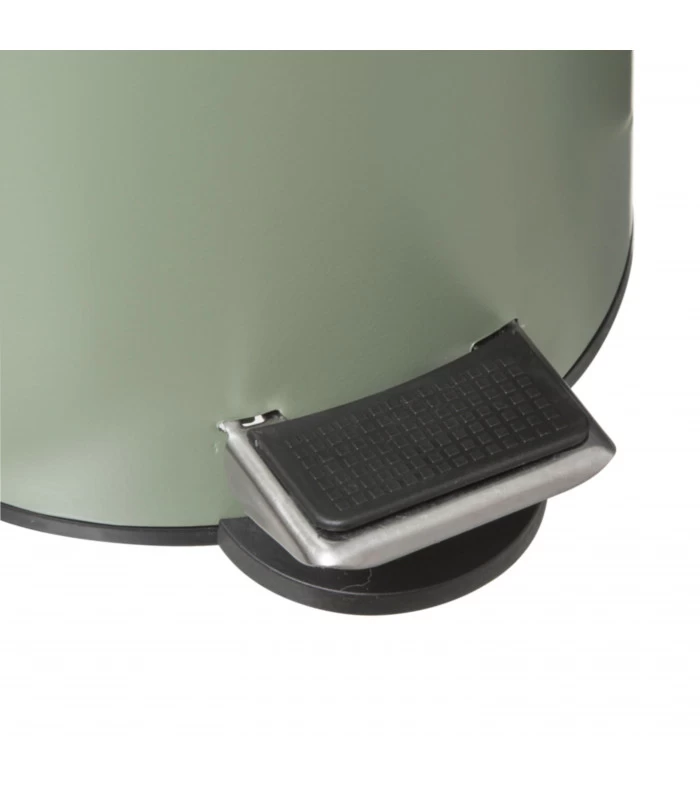 Poubelle Salle De Bain Métal Vert Kaki Couvercle Bambou - 3L 4 Poubelle Salle De Bain Métal Vert Kaki Couvercle Bambou - 3L – Image 2