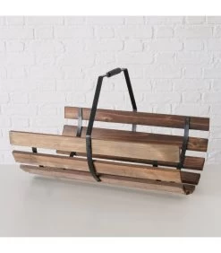 Range Bûches Bois Et Métal Noir 55x40x38cm -Produits Menagers Boutique range buches bois et metal noir 55x40x38cm 2