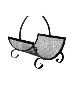 Range Bûches Cheminée En Métal Noir