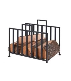 Range Bûches Pour Intérieur En Métal Noir