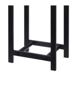 Range Bûches Pour Intérieur En Métal Noir - 30x22x59cm -Produits Menagers Boutique range buches pour interieur en metal noir 30x22x59cm 2