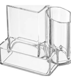 Rangement Maquillage Transparent 13x10x10cm -Produits Menagers Boutique rangement maquillage transparent 13x10x10cm 2