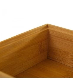 Rangement Organisateur Salle De Bain Bambou - 23x15x6.5cm -Produits Menagers Boutique rangement organisateur salle de bain bambou 23x15x65cm 1