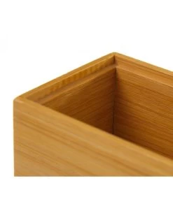 Rangement Organisateur Salle De Bain Bambou - 23x7.8x6.5cm -Produits Menagers Boutique rangement organisateur salle de bain bambou 23x78x65cm 1