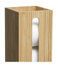 Rangement Stock Rouleaux Papier Toilette En Bambou - 14.5x14.5x36cm -Produits Menagers Boutique rangement stock rouleaux papier toilette en bambou 145x145x36cm 2
