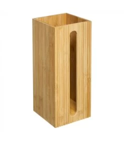 Rangement Stock Rouleaux Papier Toilette En Bambou - 14.5x14.5x36cm