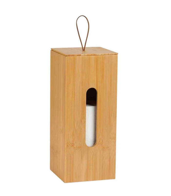 Rangement Stock Rouleaux Papier Toilette En Bambou 14x14x33cm 4 Rangement Stock Rouleaux Papier Toilette En Bambou 14x14x33cm – Image 2