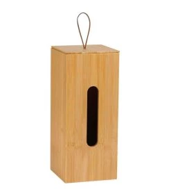 Rangement Stock Rouleaux Papier Toilette En Bambou 14x14x33cm