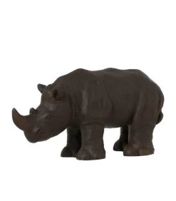 Rhinocéros Décoratif En Résine Marron Déco Ethnique