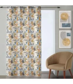 Rideau à Oeillets Fleuri à L'unité 140x260cm