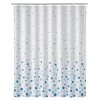 Rideau De Douche Blanc à Pois Bleus -Produits Menagers Boutique rideau de douche blanc a pois bleus