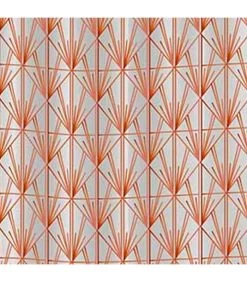 Rideau De Douche Plastique Blanc Et Orange 180x180cm -Produits Menagers Boutique rideau de douche plastique blanc et orange 180x180cm 2