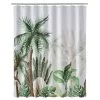 Rideau De Douche Tissu Feuillage Tropical -Produits Menagers Boutique rideau de douche tissu feuillage tropical