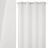 Rideau Épais Occultant à Oeillets Blanc - Longueur 260cm -Produits Menagers Boutique rideau epais occultant a oeillets blanc longueur 260cm