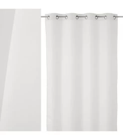 Rideau Épais Occultant à Oeillets Blanc - Longueur 260cm
