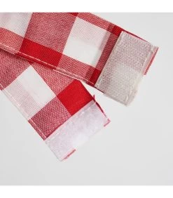 Rideau Cuisine Tissu Vichy Rouge Et Blanc - 100x165cm -Produits Menagers Boutique rideau tissu vichy rouge et blanc 100x165cm 2