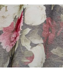 Rideau Voilage à Œillets Fleurs Gris/Blanc/Rose - Longueur 260cm -Produits Menagers Boutique rideau voilage a oeillets fleurs grisblancrose longueur 260cm 2