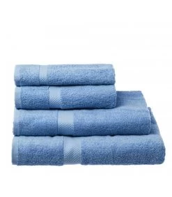 Serviette De Toilette 100% Coton Bleu Ciel - 50x100cm