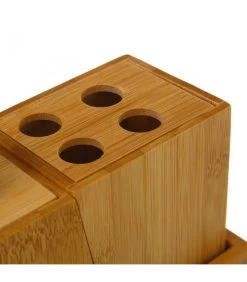 Set Bambou Salle De Bain Distributeur Savon, Porte Brosse à Dents, Gobelet Rangement -Produits Menagers Boutique set bambou salle de bain distributeur savon porte brosse a dents gobelet rangement 3