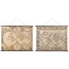 Set De 2 Cartes Du Monde Sur Toile En Lin Multicolore - 155x122cm -Produits Menagers Boutique set de 2 cartes du monde sur toile en lin multicolore 155x122cm