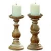 Set De 2 Chandeliers En Bois De Mangue - Hauteur 23cm