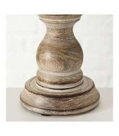 Set De 2 Chandeliers En Bois De Mangue - Hauteur 23cm -Produits Menagers Boutique set de 2 chandeliers en bois de mangue hauteur 23cm 5