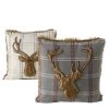 Set De 2 Coussins Carré à Carreaux Esprit Chalet De Montagne Cerfs -Produits Menagers Boutique set de 2 coussins carre a carreaux esprit chalet de montagne cerfs