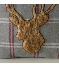 Set De 2 Coussins Carré à Carreaux Esprit Chalet De Montagne Cerfs -Produits Menagers Boutique set de 2 coussins carre a carreaux esprit chalet de montagne cerfs 4