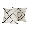 Set De 2 Coussins En Coton Noir Et Blanc Motifs Géométriques -Produits Menagers Boutique set de 2 coussins en coton noir et blanc motifs geometriques
